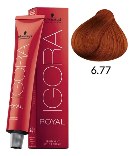 IGORA ROYAL 6-77 – Rubio Oscuro Cobrizo Intenso – 60 ml