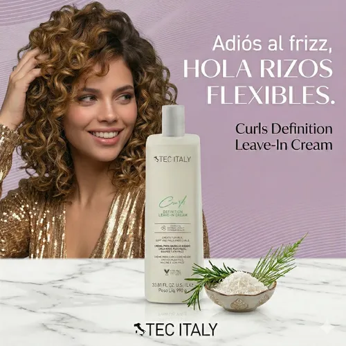 TEC ITALY Curls Definition Leave-In Cream – 1 Litro - Imagen 3