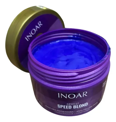 Inoar Absolut Speed Blond Máscara Matizadora – 250 g Mascarilla matizadora para cabellos rubios, decolorados, grises y con mechas - Imagen 6