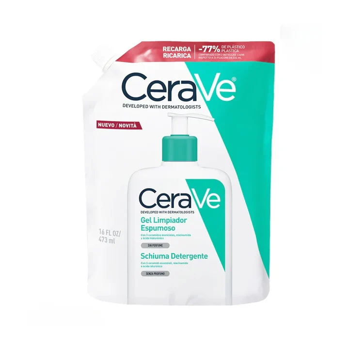 CeraVe Refill Gel Limpiador Espumoso – 473 ml