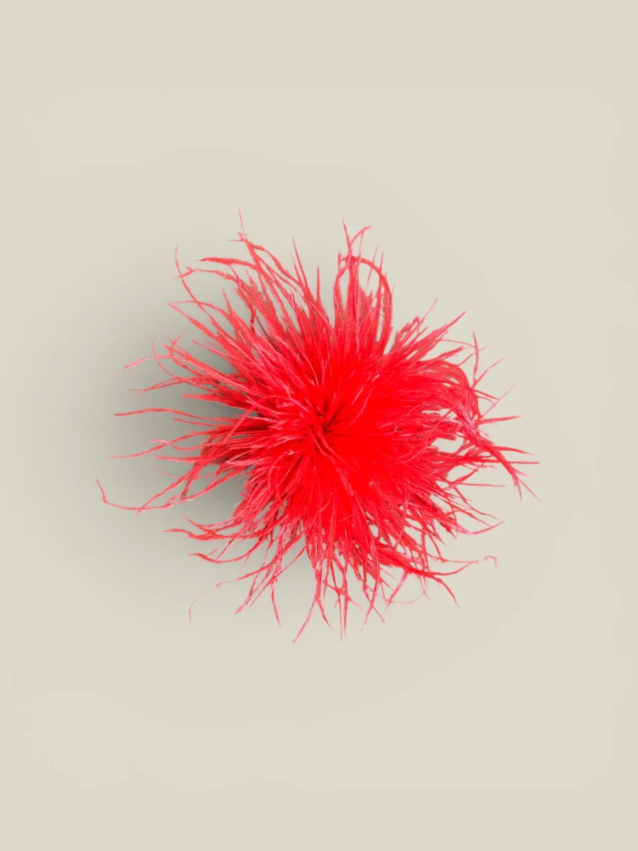 Tocado Pompón rojo - Imagen 2