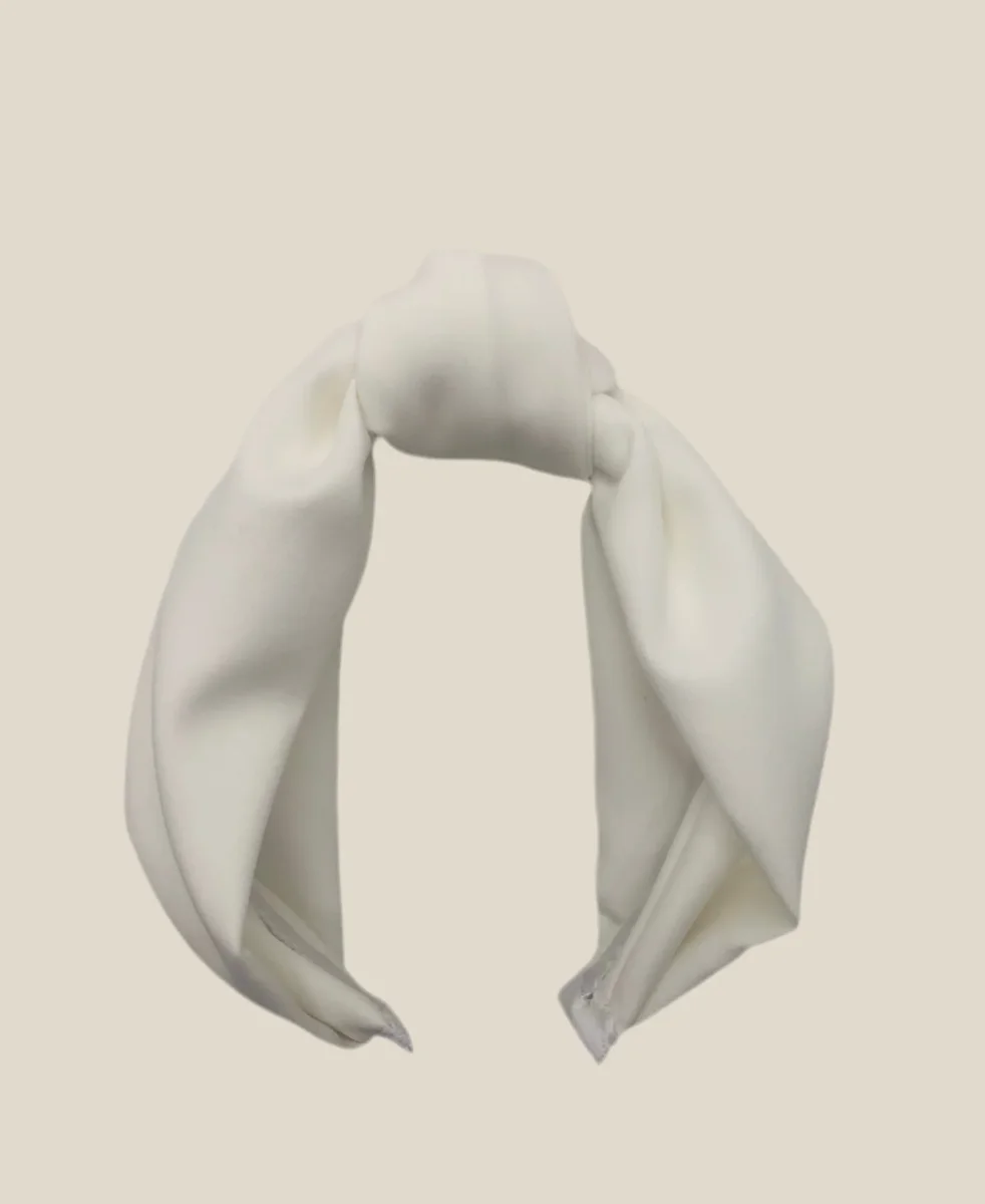 Diadema Condesa crepe blanco - Imagen 2