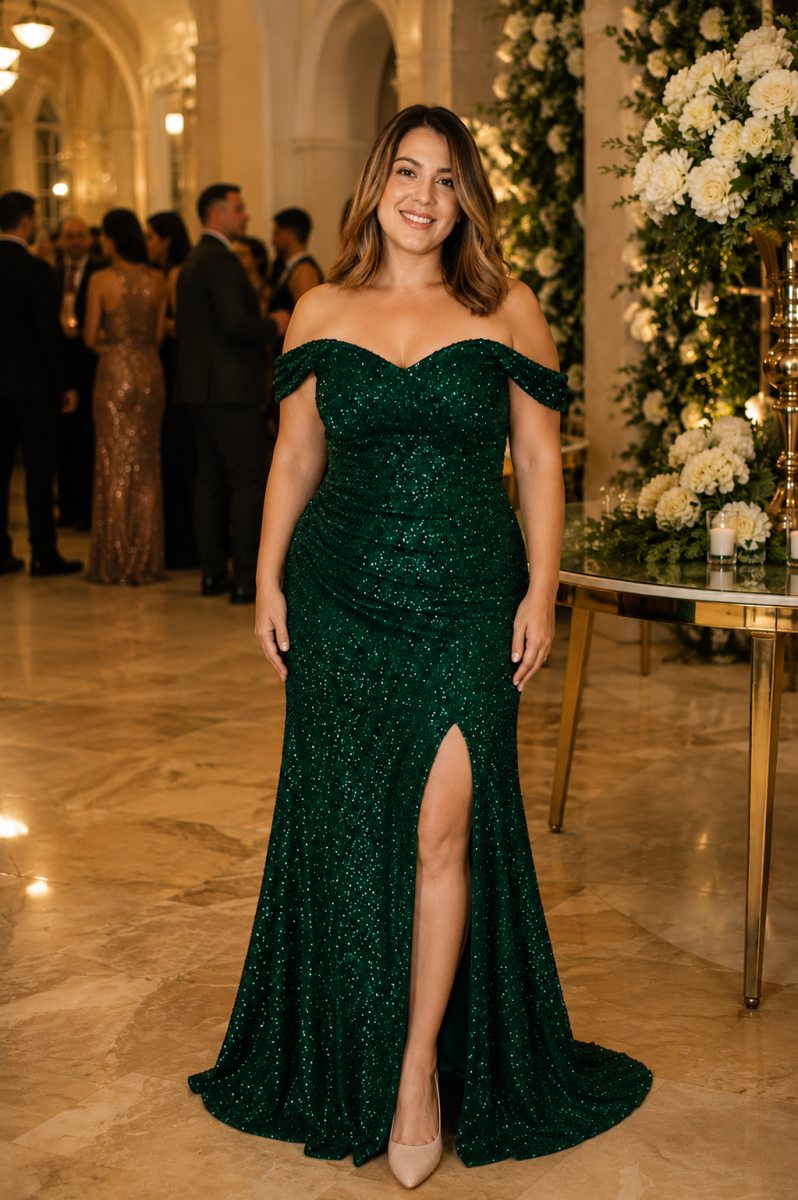 Vestido Sirena Lentejuelas Curvy - Imagen 9