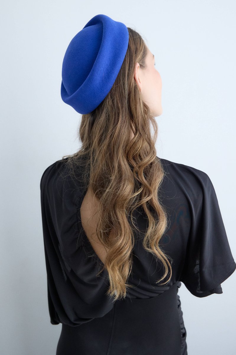 Tocado Casquete Jackie azul klein mini - Imagen 6