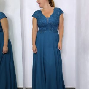 Vestido Encaje Brillos Curvy