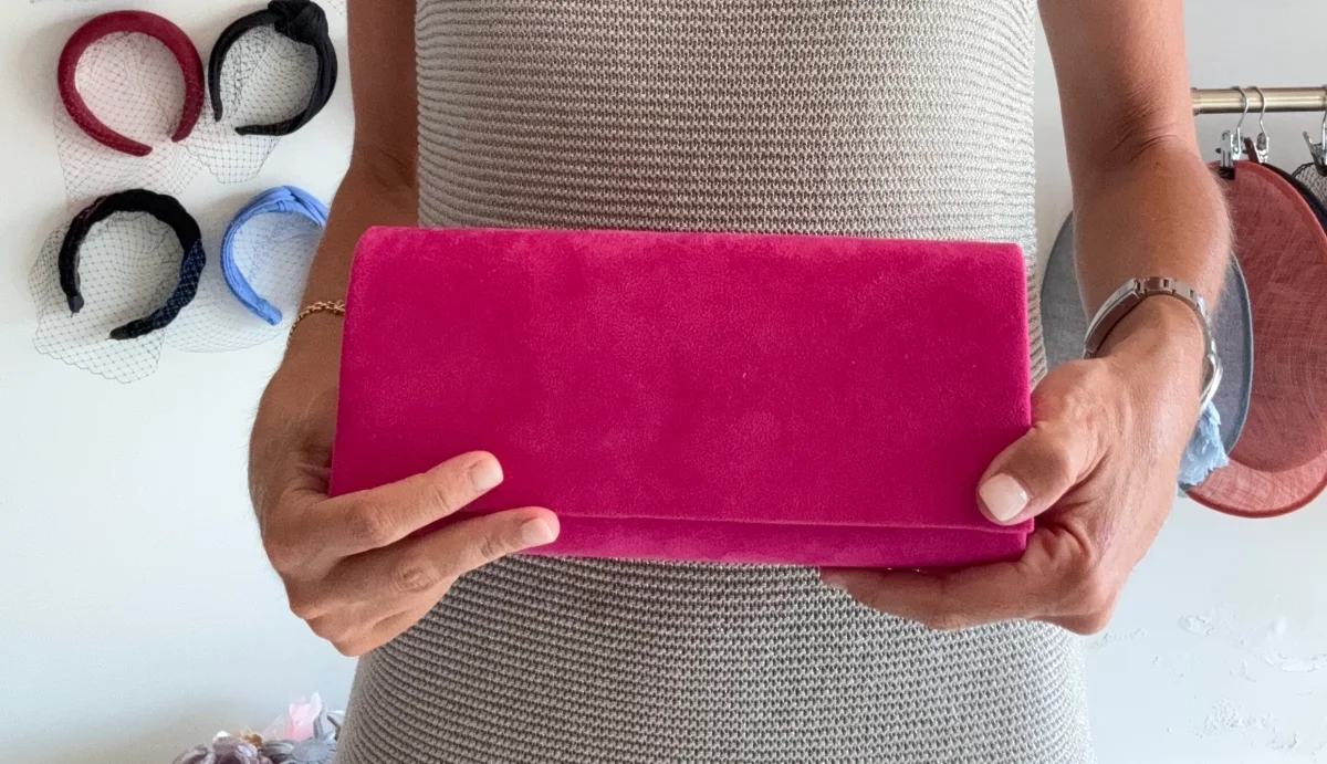 Bolso Sobre cuadrado fucsia - Imagen 3