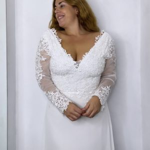 Vestido Dama Mangas Novia