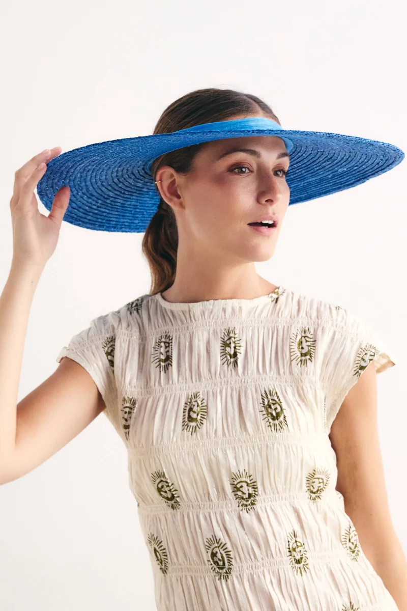 Sombrero Ala azul klein