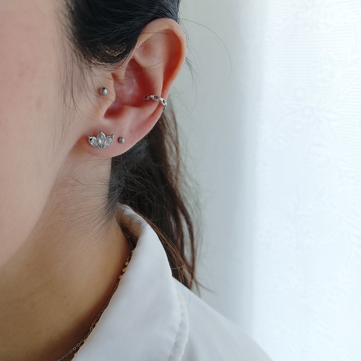 Ear Cuff Suelto DEBBIE Plata - Imagen 3