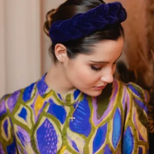 Diadema Infanta terciopelo morada