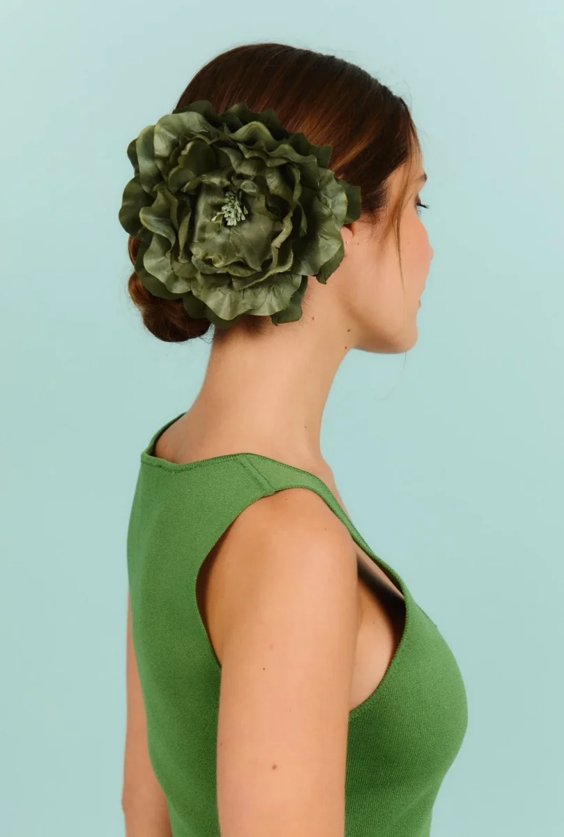 Flor Peonía verde