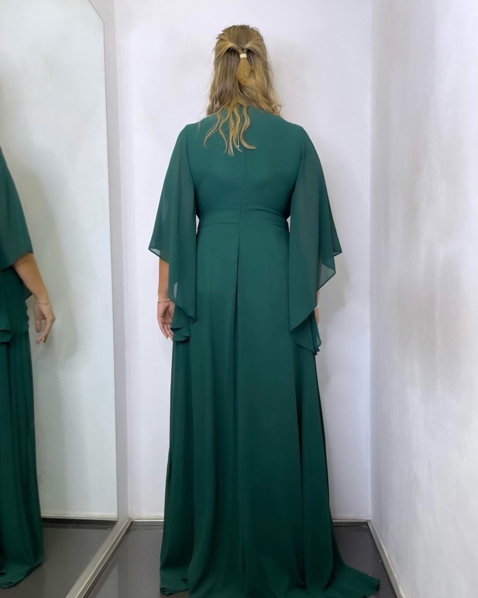Vestido Gasa Mangas Curvy - Imagen 5