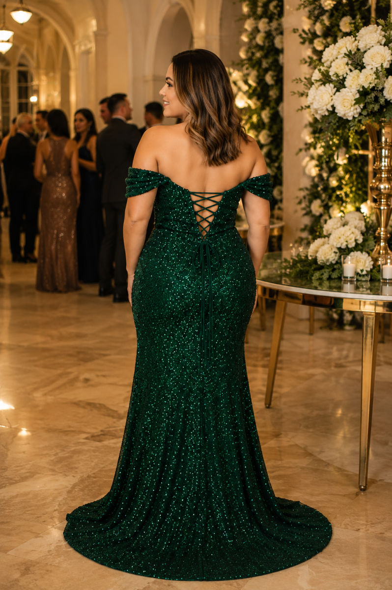 Vestido Sirena Lentejuelas Curvy - Imagen 8