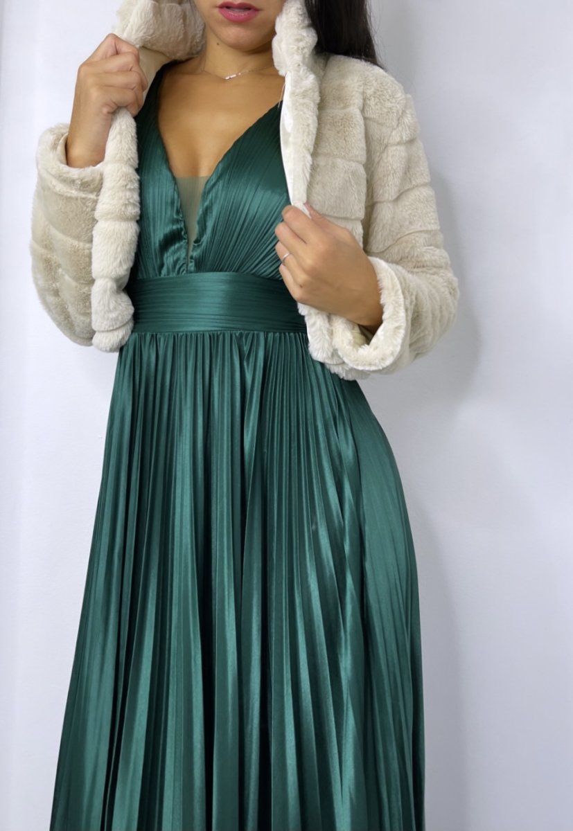 Vestido Seda Plisado - Imagen 6