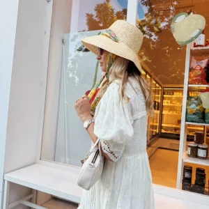 Pamela Audrey beige con cinta liberty