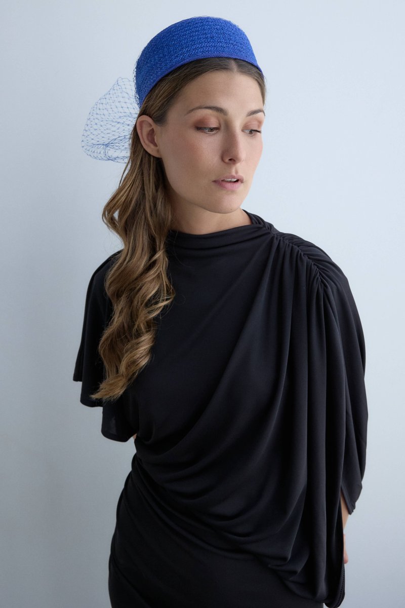 Casquete Amelia azul Klein - Imagen 4