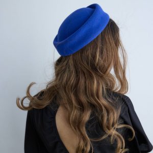 Tocado Casquete Jackie azul klein mini