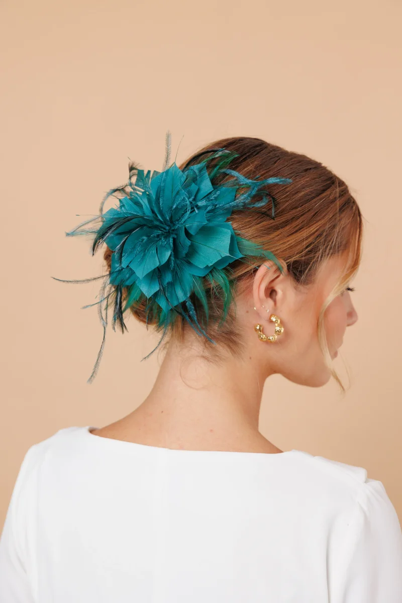 Flor plumas verde - Imagen 4