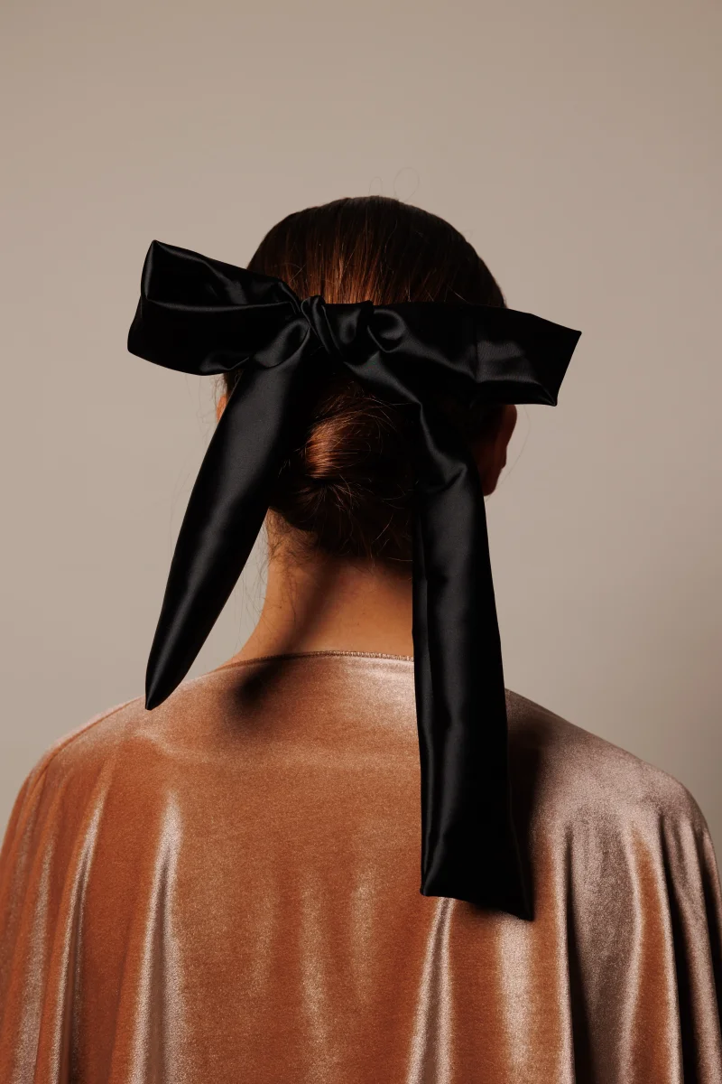 Lazo Ribbon negro raso - Imagen 4