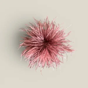 Tocado Pompón Rosa viejo
