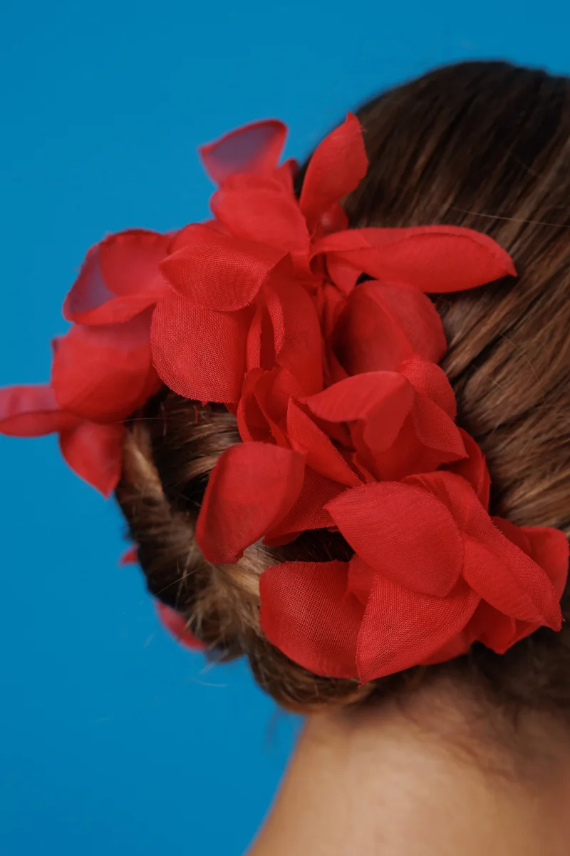 Tocado Pétalos rojo - Imagen 4