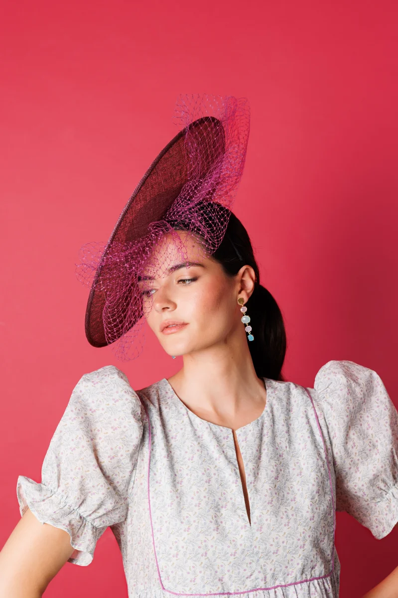Tocado Manuela vino - Imagen 5