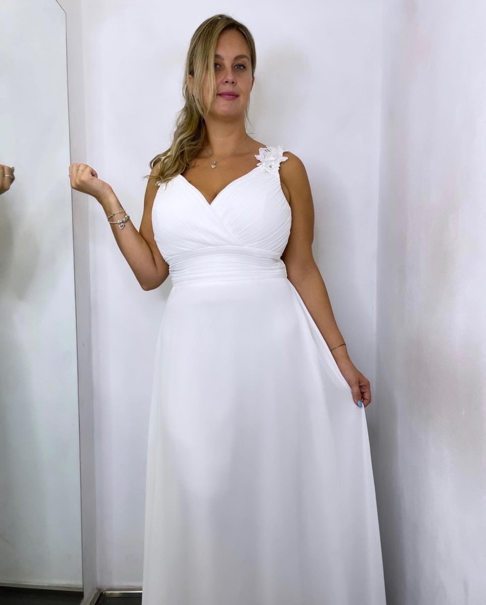 Vestido Curvy Pétalos Novia - Imagen 3