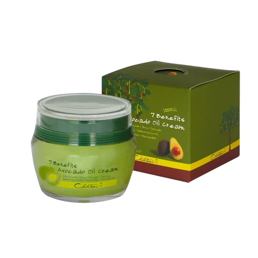 CHIHTSAI 7 Benefits Avocado Oil Cream – 100 ml Crema leave-in con aceite de aguacate para hidratar, reparar y proteger el cabello