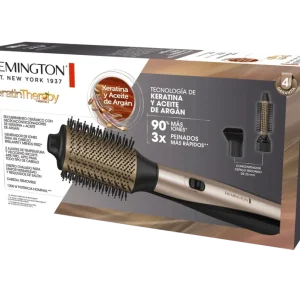 Cepillo y Multiestilizador REMINGTON Keratina & Aceite de Argán AS8821-110F