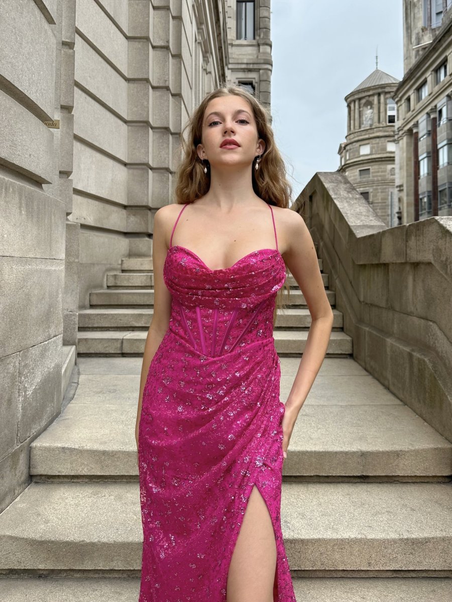 Vestido Corsé Purpurina