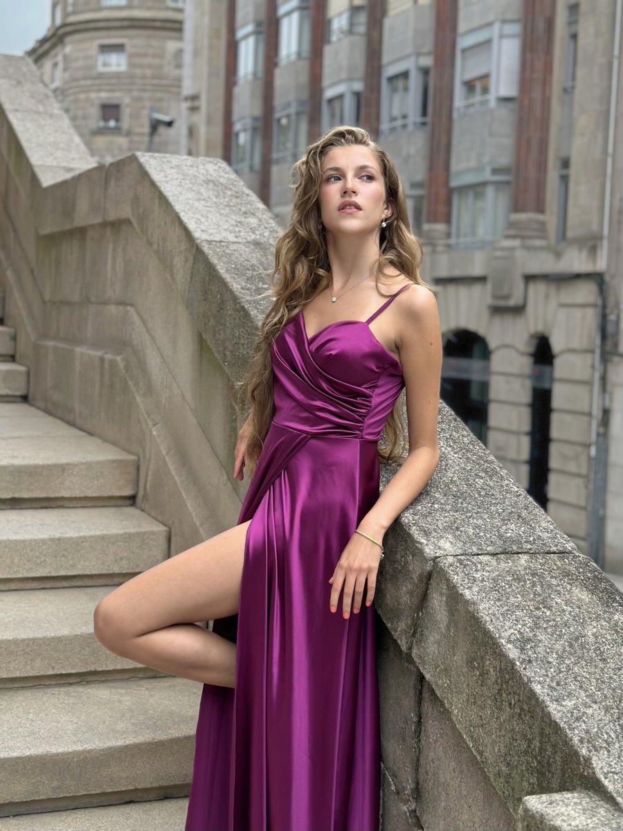 Vestido Seda Escote Corazón - Imagen 2