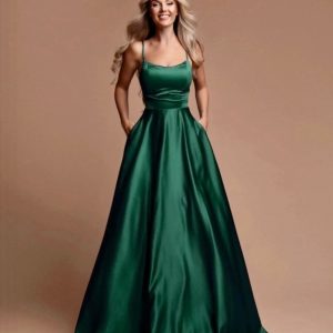 Vestido Seda Tirantes Bolsillos