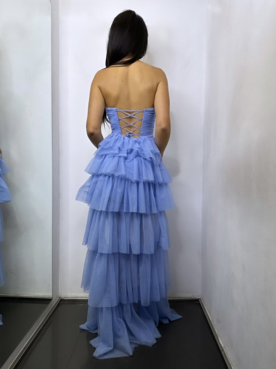 Vestido Tul Volantes Asimétrico - Imagen 4