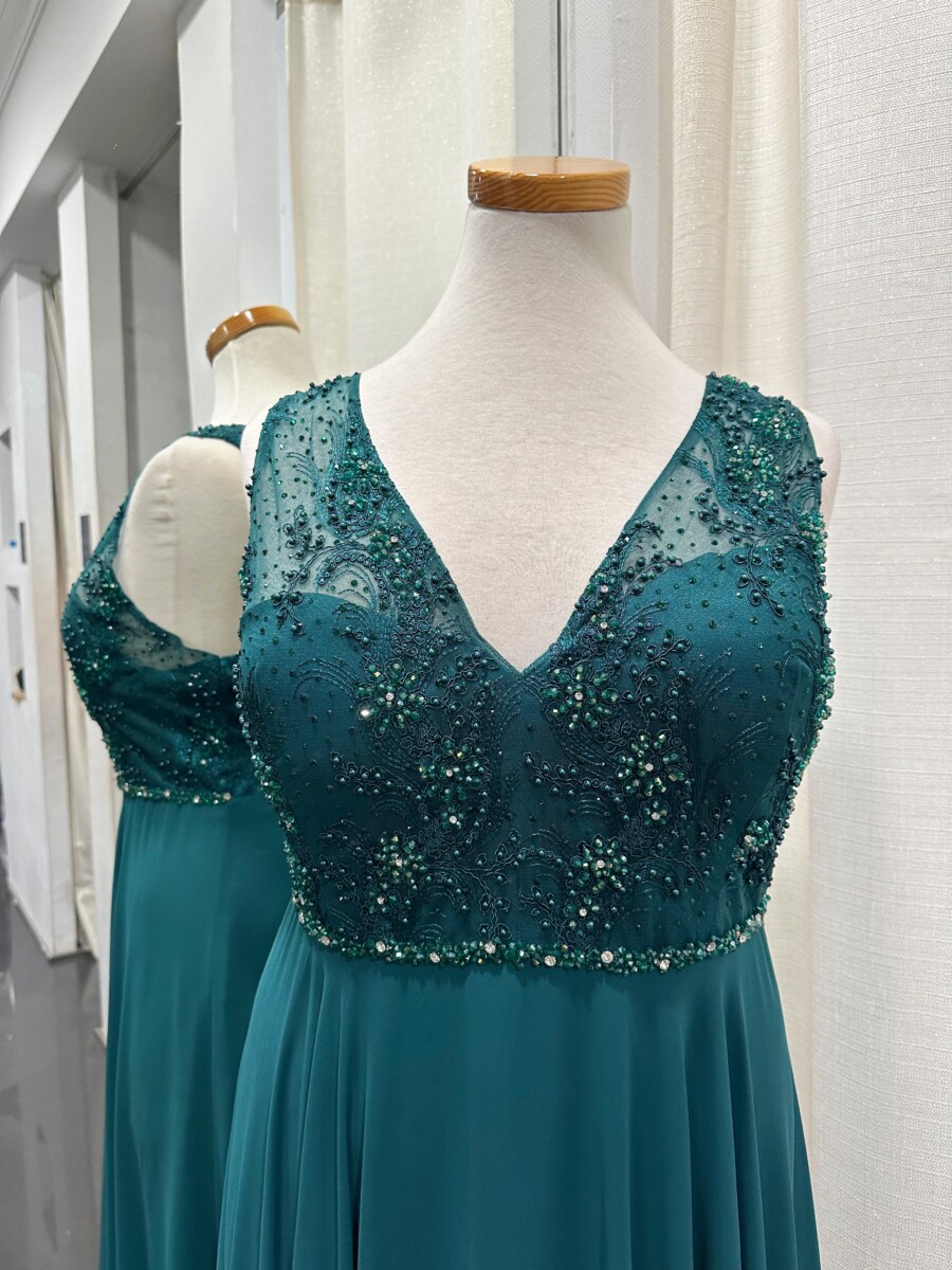 Vestido Curvy Encaje Pedrería - Imagen 6