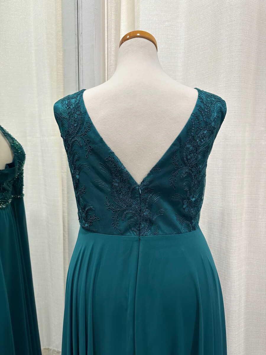 Vestido Curvy Encaje Pedrería - Imagen 4