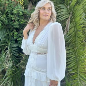 Vestido Boho Mangas Curvy Novia