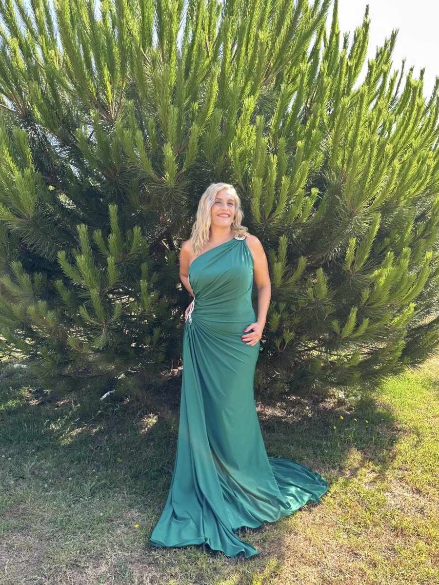 Vestido Asimétrico Sirena Seda Curvy - Imagen 6