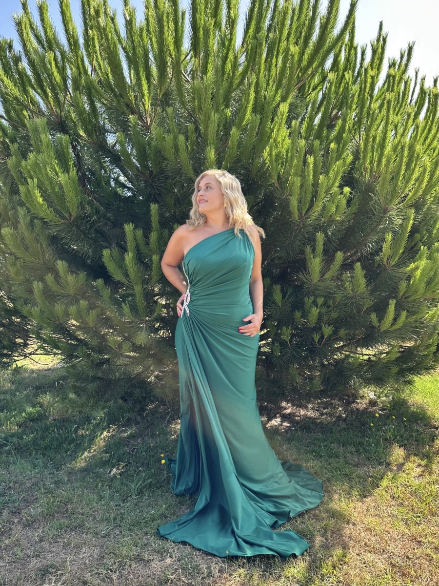Vestido Asimétrico Sirena Seda Curvy - Imagen 5