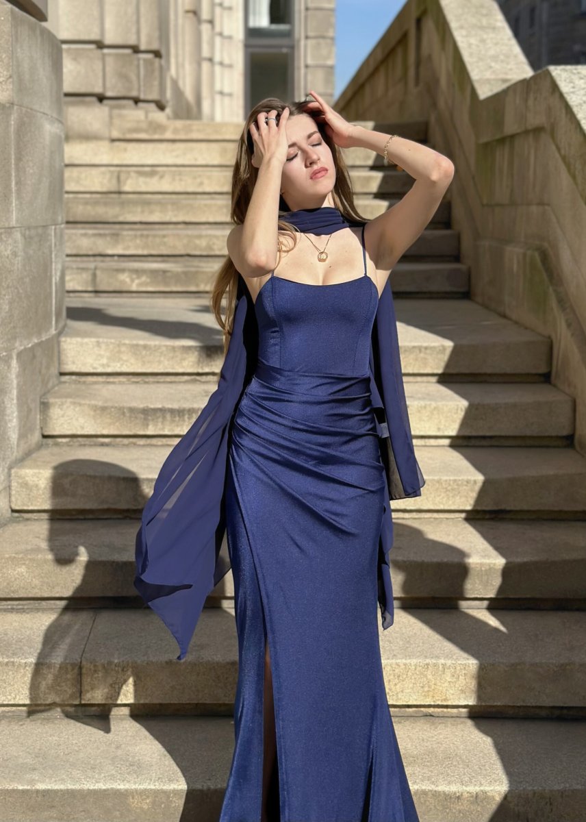 Vestido Seda Elástico Drapeado Espalda - Imagen 4
