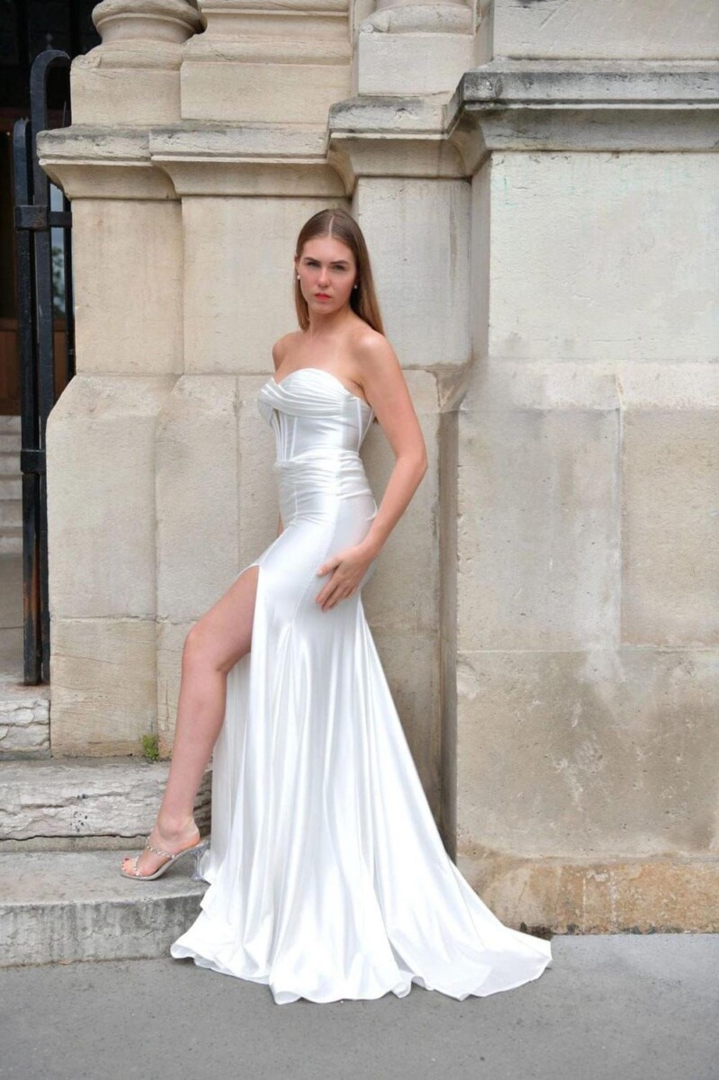 Vestido Seda Sirena Novia - Imagen 3