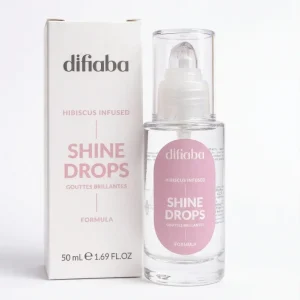 DIFIABA Hibiscus Infused Shine Drops – 50 ml Gotas de brillo con hibisco para suavidad, nutrición y control del frizz