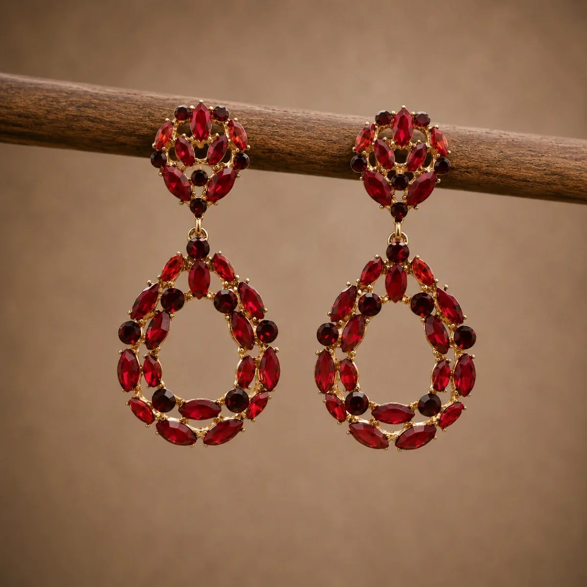 Pendientes Wilma rojos - Imagen 2