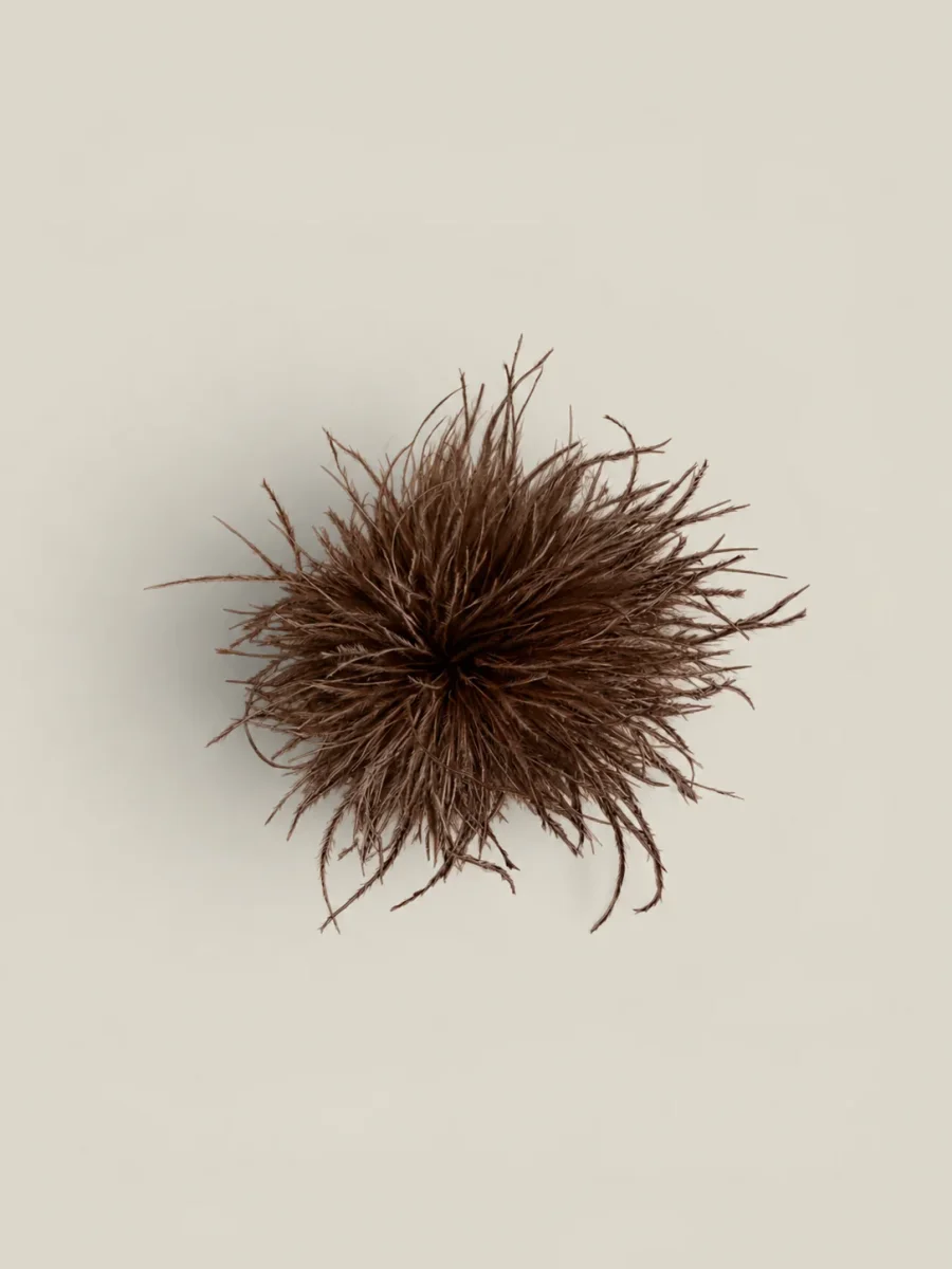Tocado Pompón chocolate - Imagen 2