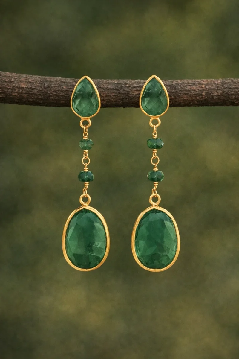 Pendientes Peñubia verde - Imagen 2
