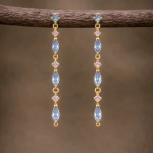 Pendientes Lágrima azul