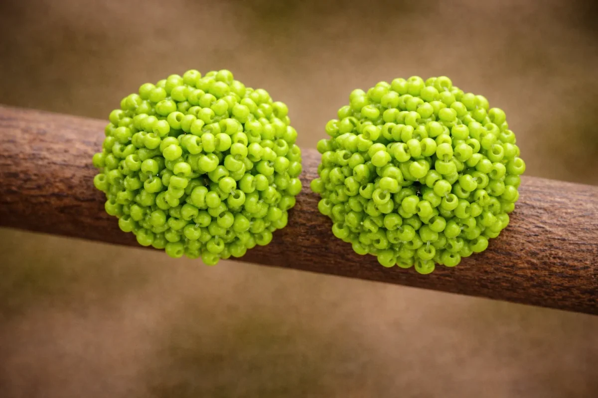 Pendientes Erizo lima - Imagen 2