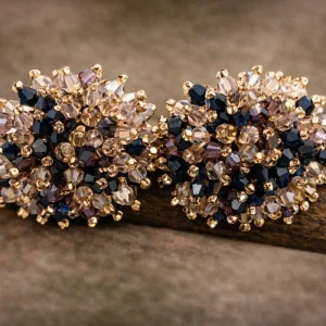 Pendientes Erizo negro y nude