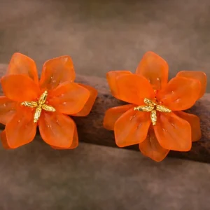 Pendientes Almadraba naranja