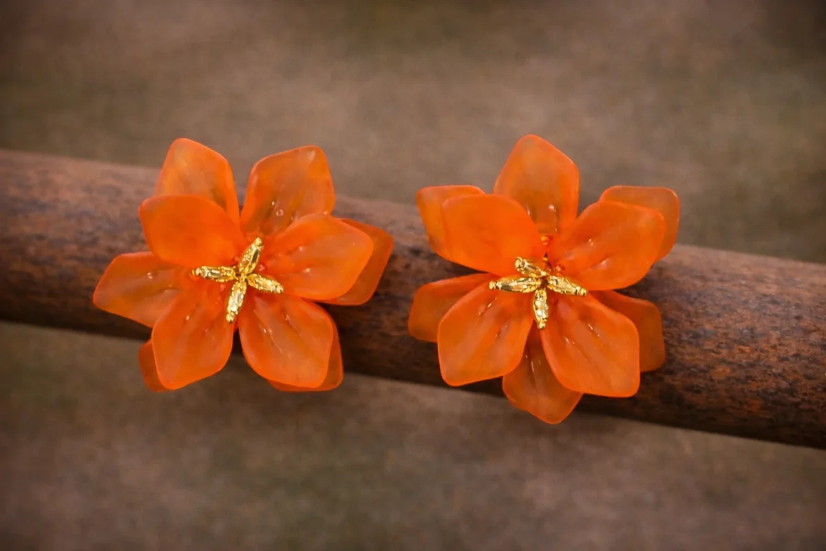 Pendientes Almadraba naranja - Imagen 2