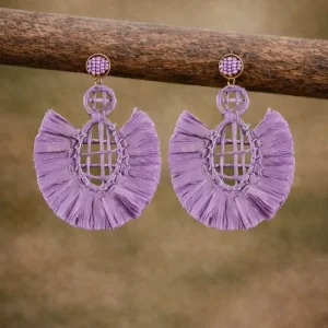 Pendientes Panamá lila